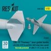 RESKIT RS32-0576 GBU-10 Paveway I laser guided bombs with BSU-37/B fin and BSU-3A/B wing (slow speed) thermally protected (2 pcs) (3D Printed) 1/32